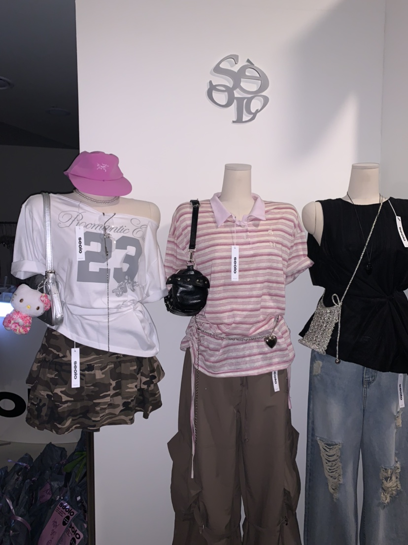 SEOLO韓國直郵女士新款26夏季休閑熱賣26春夏職業時尚T恤Seolo seoulT恤