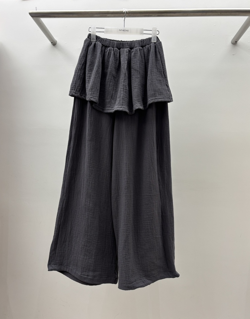 INTHEEND韓國東大門直郵女士新款職業26夏季人氣裙褲紗布INTHEEND裙褲圖色3