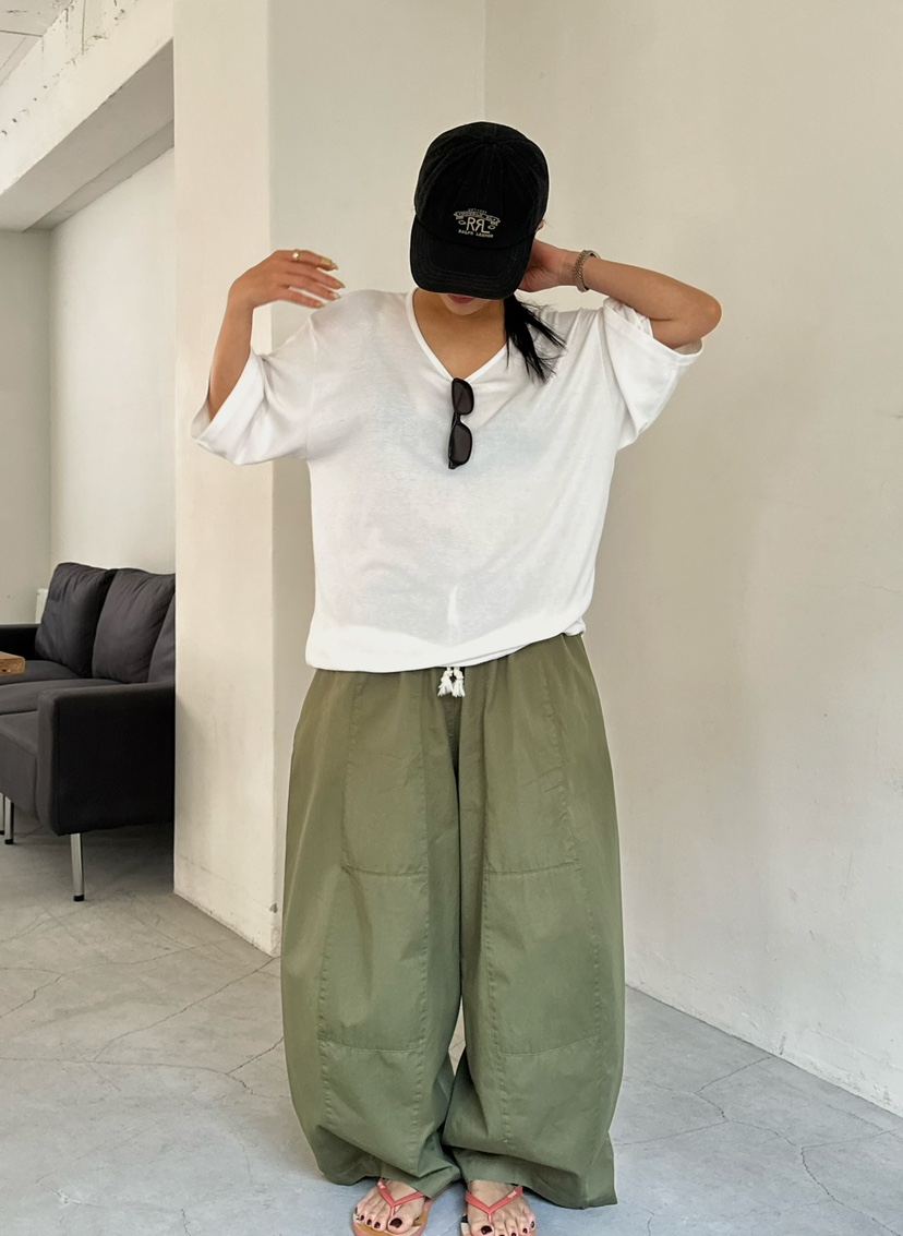 BYRING韓國直郵女士新款26春夏26夏季時尚人氣休閑褲燈籠BYRING休閑褲