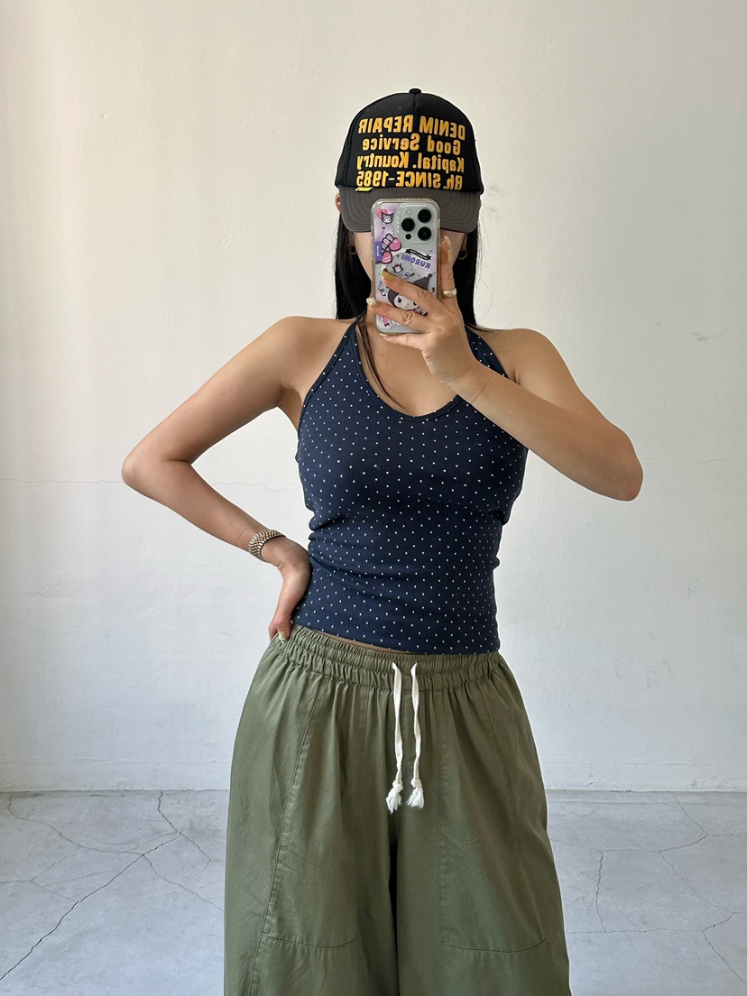 BYRING韓國直郵女士新品推薦人氣熱賣26春夏吊帶背心圓點BYRING吊帶/背心