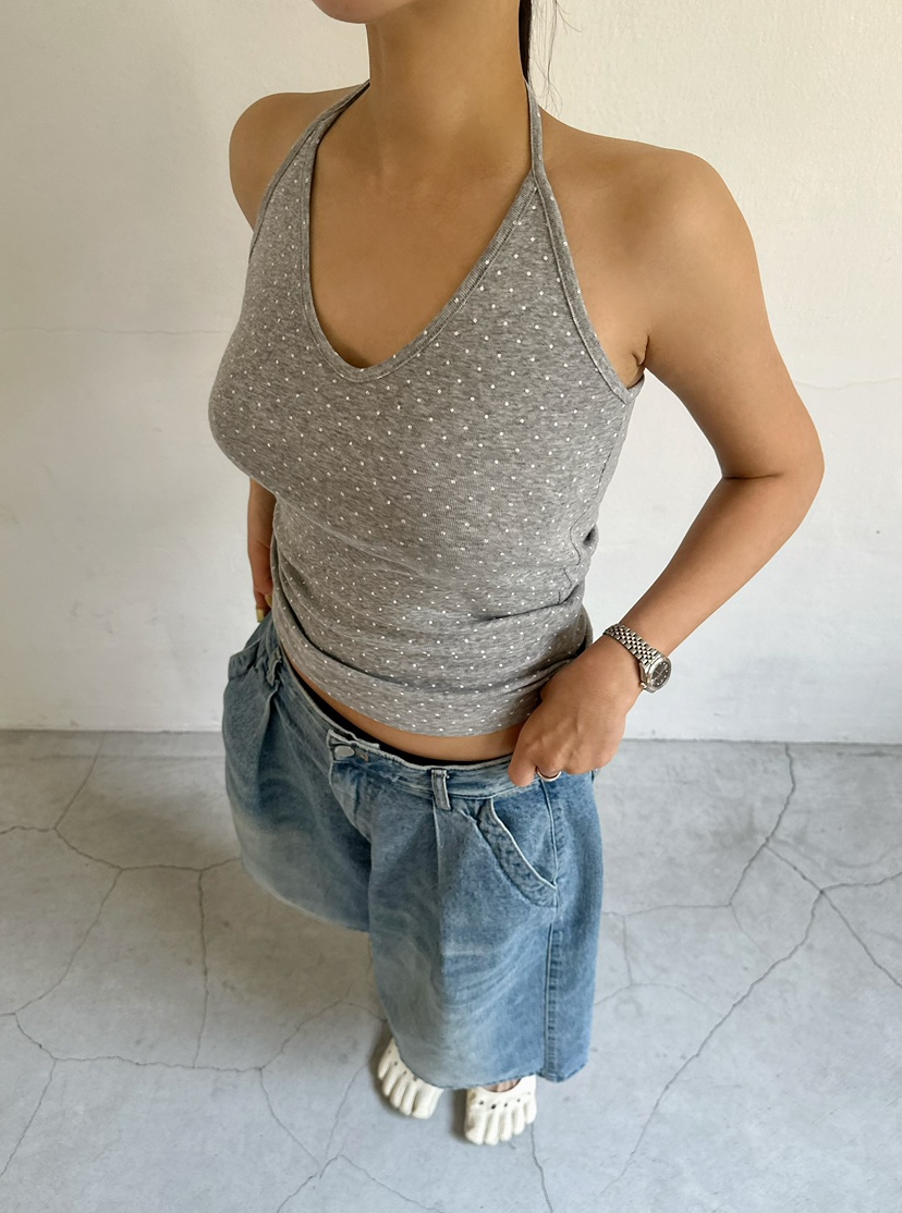 BYRING韓國直郵女士新品推薦人氣熱賣26春夏吊帶背心圓點BYRING吊帶/背心