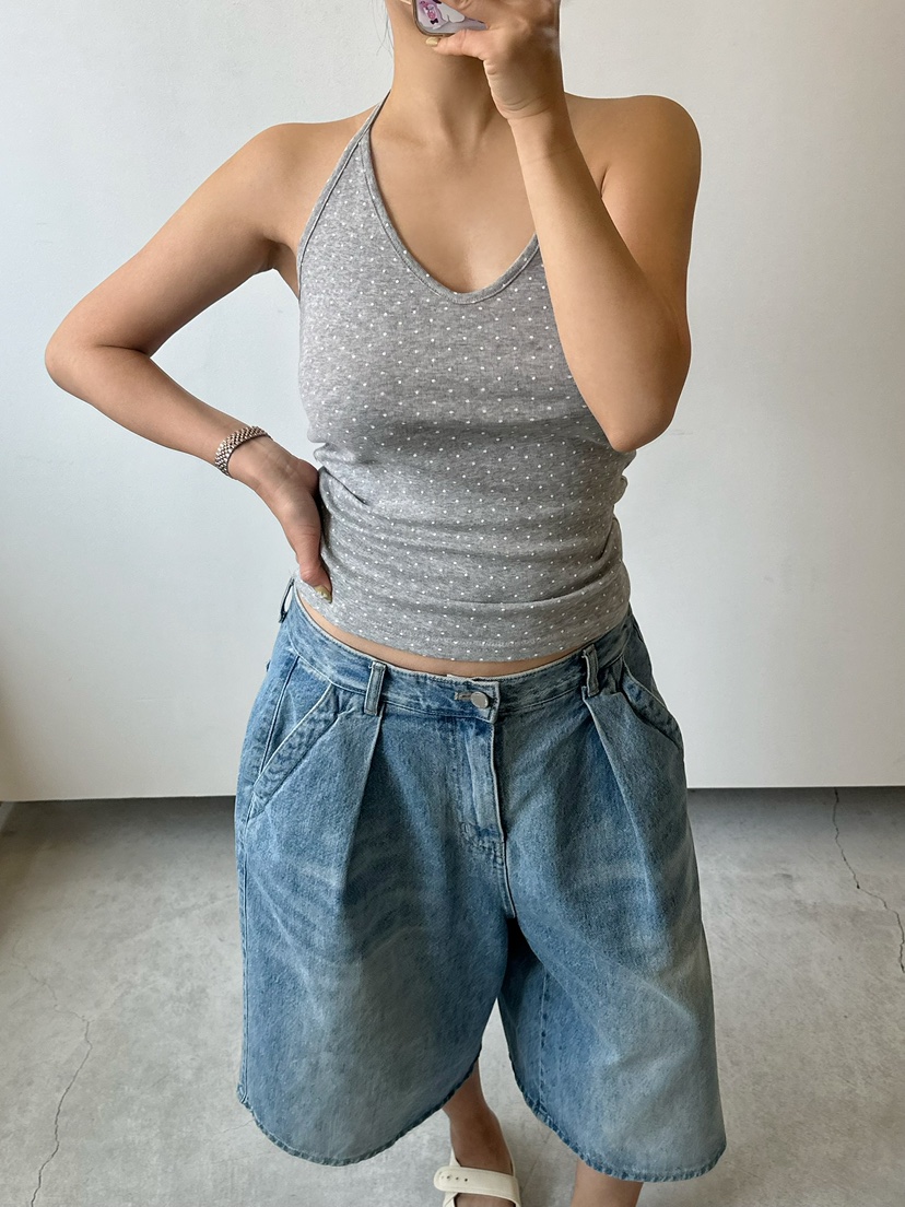 BYRING韓國直郵女士新品推薦人氣熱賣26春夏吊帶背心圓點BYRING吊帶/背心