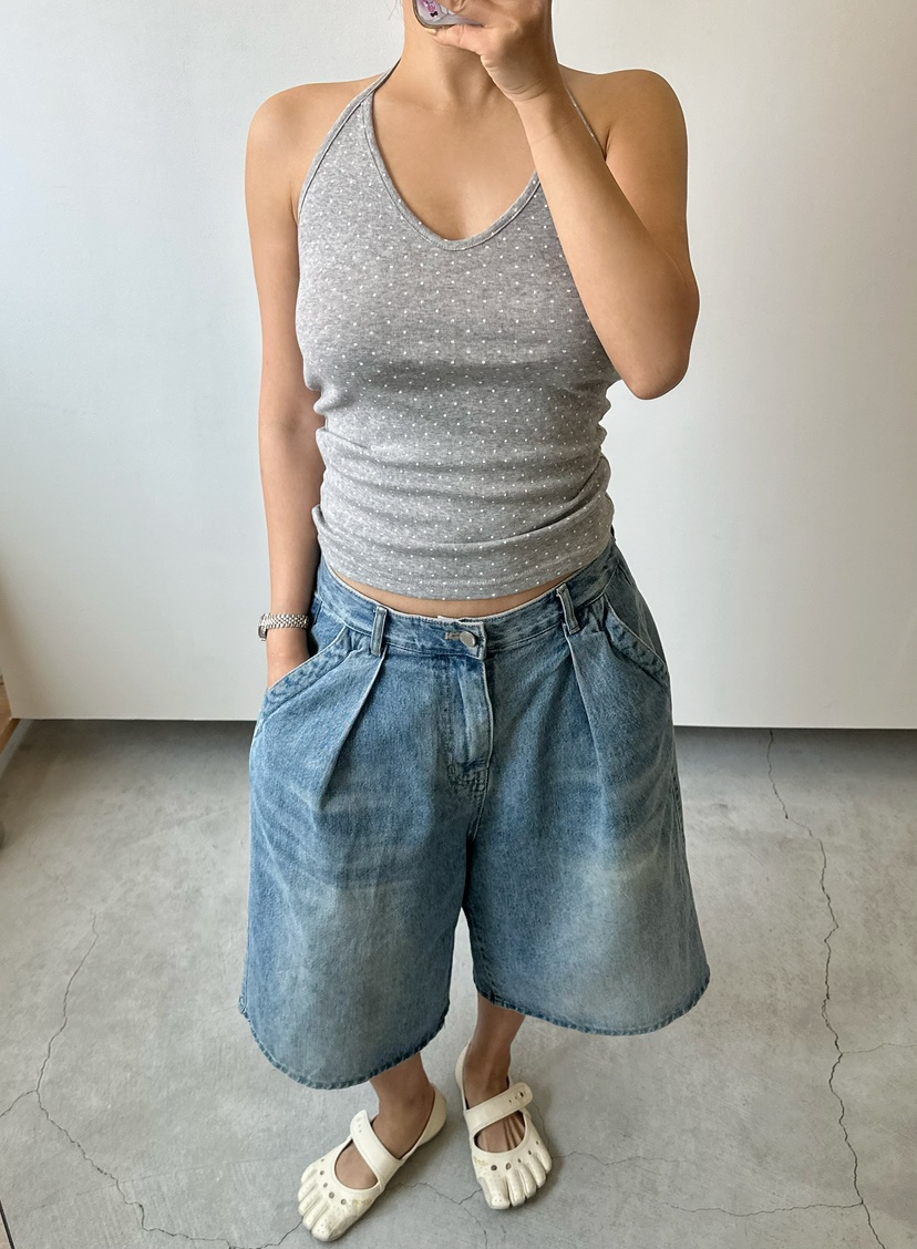 BYRING韓國直郵女士新品推薦人氣熱賣26春夏吊帶背心圓點BYRING吊帶/背心