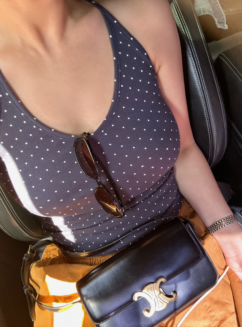 BYRING韓國直郵女士新品推薦人氣熱賣26春夏吊帶背心圓點BYRING吊帶/背心