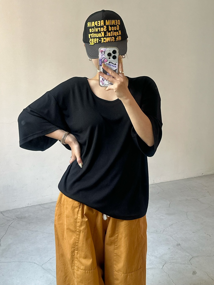 BYRING韓國直郵女士新品熱賣26夏季休閑人氣時尚職業T恤U領BYRINGT恤