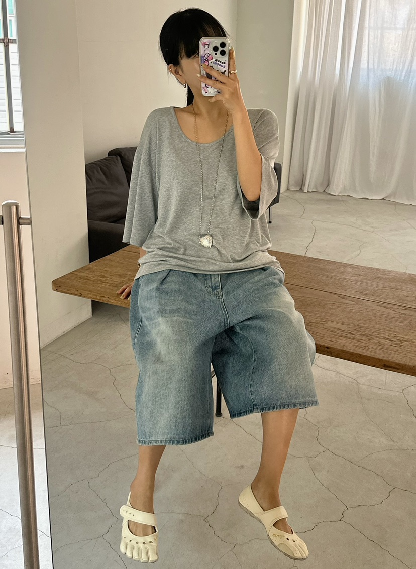 BYRING韓國直郵女士新品熱賣26夏季休閑人氣時尚職業T恤U領BYRINGT恤