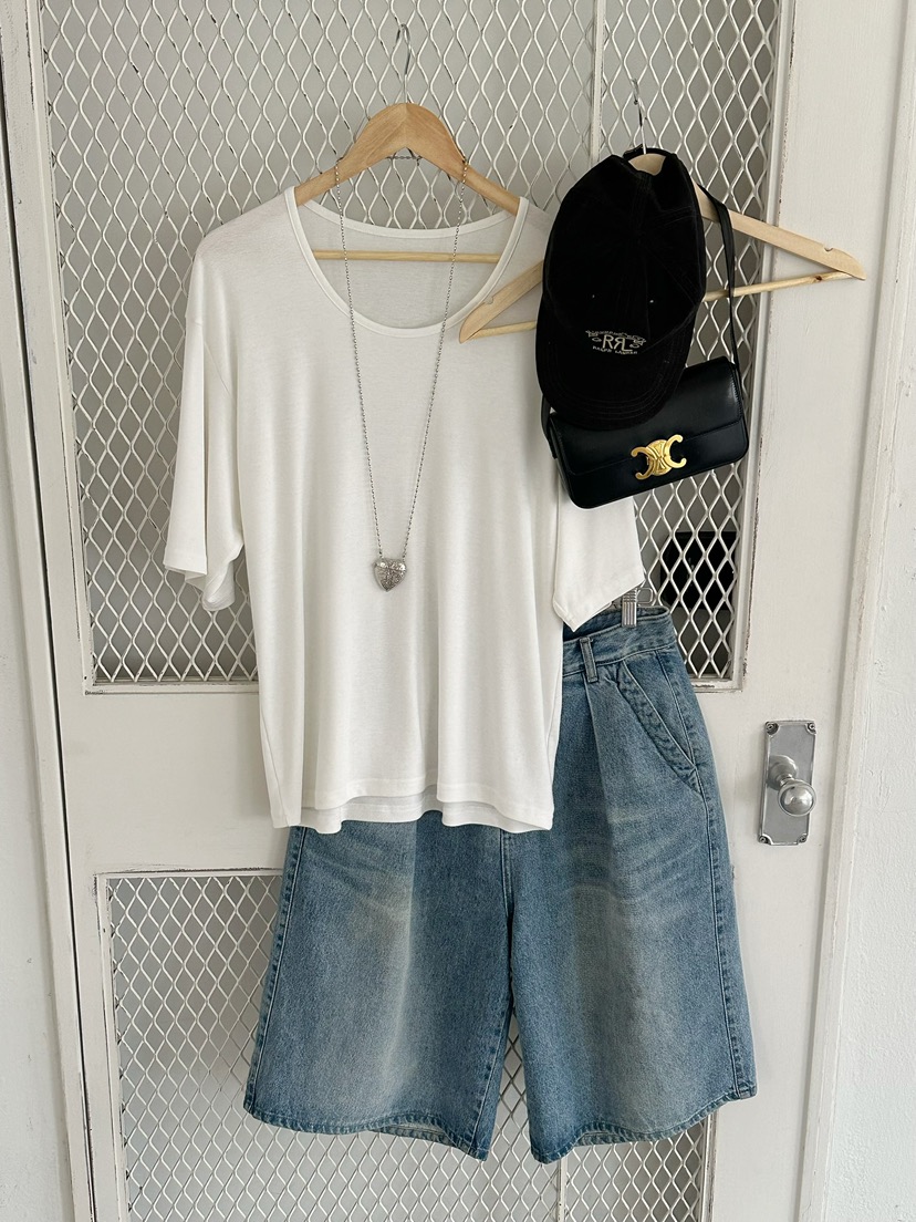 BYRING韓國直郵女士新品熱賣26夏季休閑人氣時尚職業T恤U領BYRINGT恤