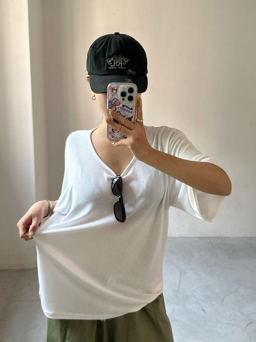 BYRING韓國直郵女士新品熱賣26夏季休閑人氣時尚職業T恤U領BYRINGT恤