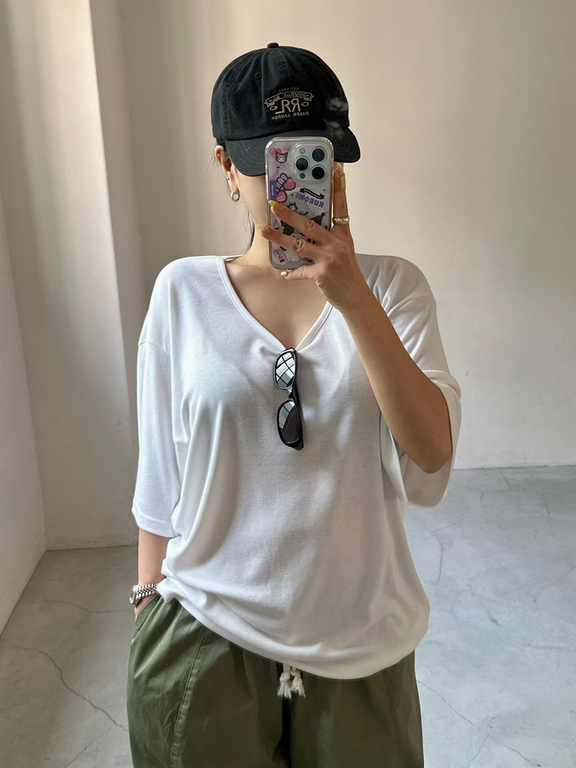 BYRING韓國直郵女士新品熱賣26夏季休閑人氣時尚職業T恤U領BYRINGT恤