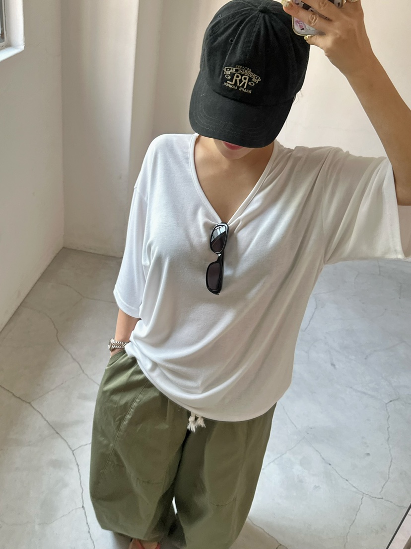 BYRING韓國直郵女士新品熱賣26夏季休閑人氣時尚職業T恤U領BYRINGT恤