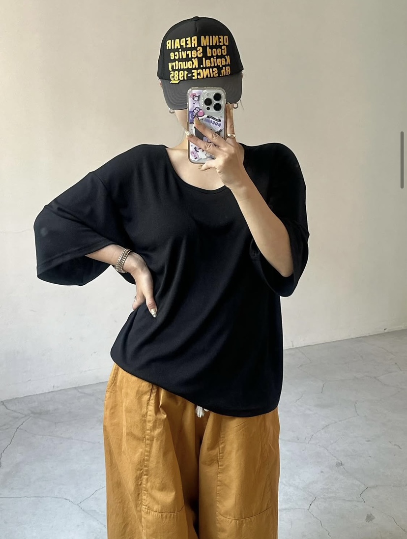 BYRING韓國直郵女士新品熱賣26夏季休閑人氣時尚職業T恤U領BYRINGT恤圖色2