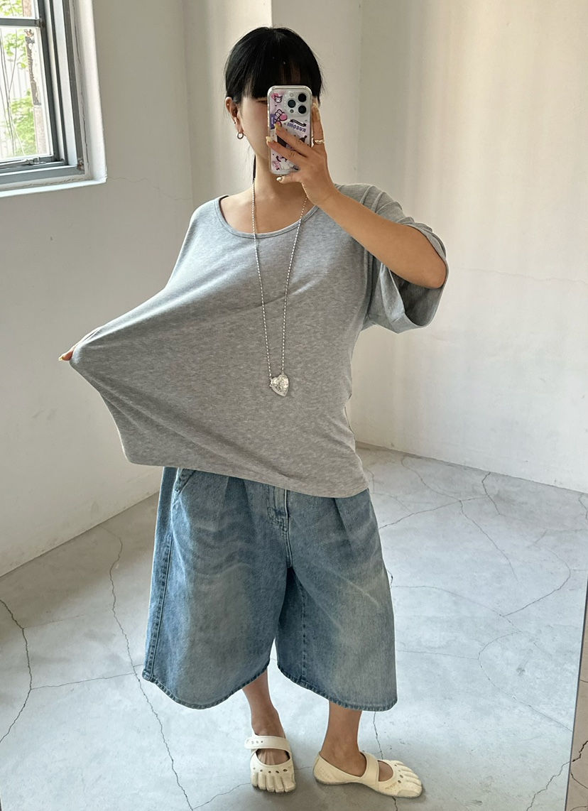 BYRING韓國直郵女士新品熱賣26夏季休閑人氣時尚職業T恤U領BYRINGT恤圖色3