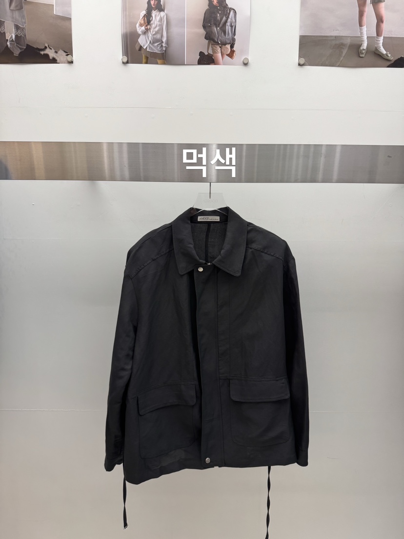 AMOOD韓國直郵實拍女士新款26春夏職業熱賣休閑26夏季夾克AMOOD夾克圖色2墨色