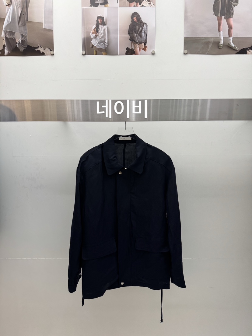 AMOOD韓國直郵實拍女士新款26春夏職業熱賣休閑26夏季夾克AMOOD夾克圖色3深藍色