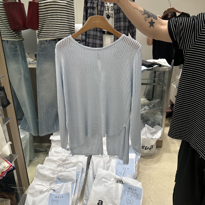 MELO韓國東大門直郵女士新品熱賣時尚26春夏推薦26夏季針織衫MELO針織衫圖色2