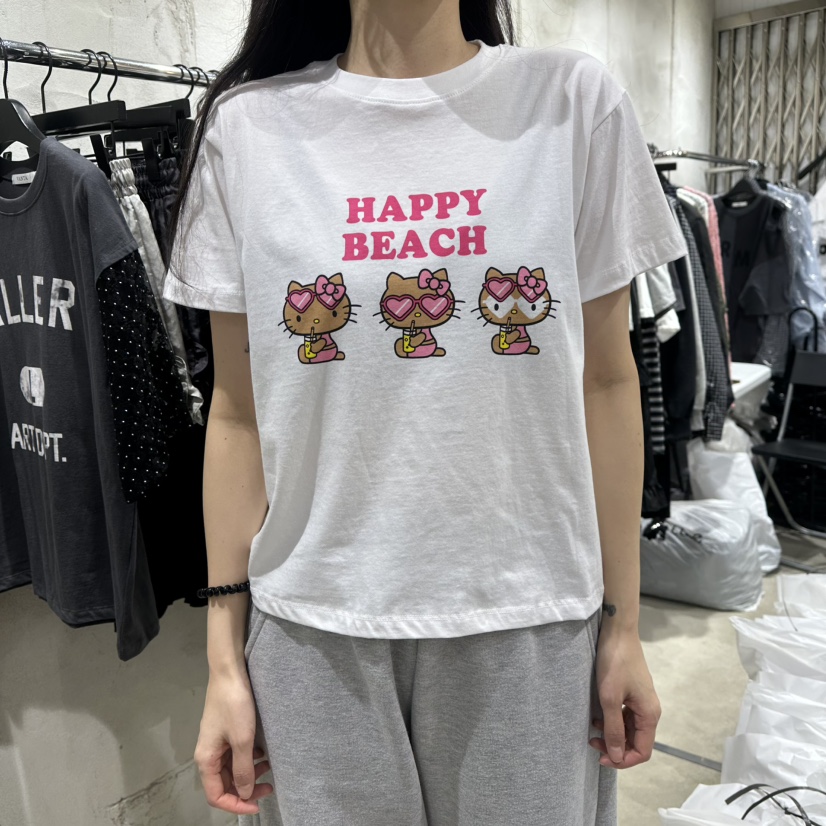 VANTA韓國直郵女裝新款人氣推薦26夏季26春夏熱賣時尚T恤VANTAT恤圖色1