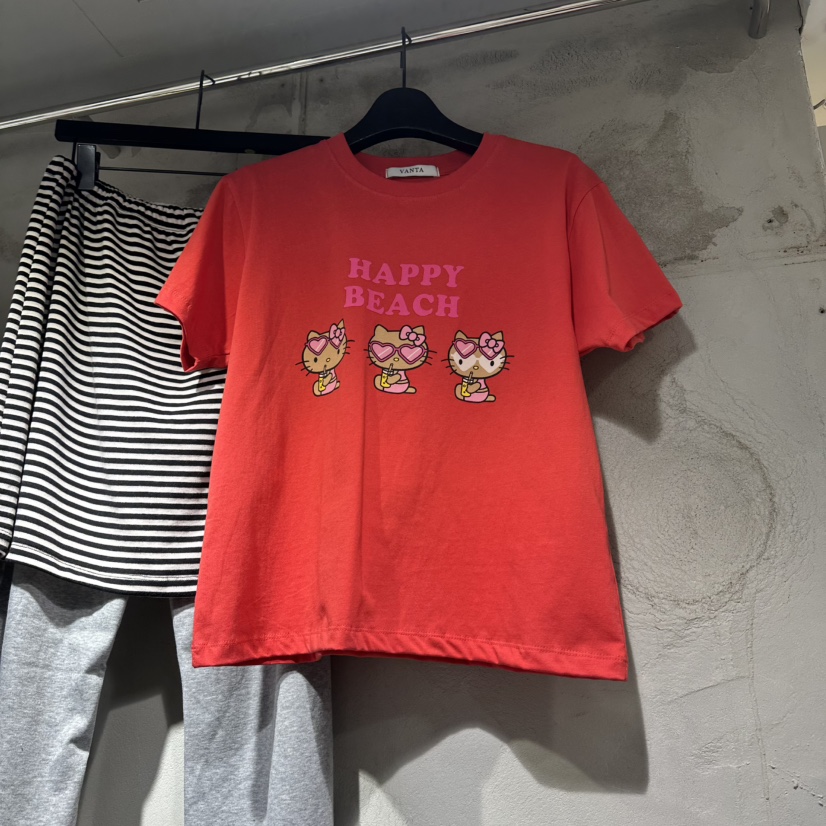 VANTA韓國直郵女裝新款人氣推薦26夏季26春夏熱賣時尚T恤VANTAT恤圖色2