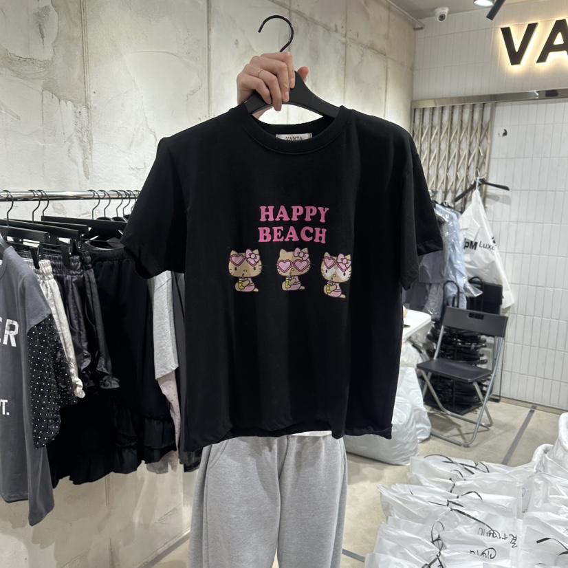 VANTA韓國直郵女裝新款人氣推薦26夏季26春夏熱賣時尚T恤VANTAT恤圖色3