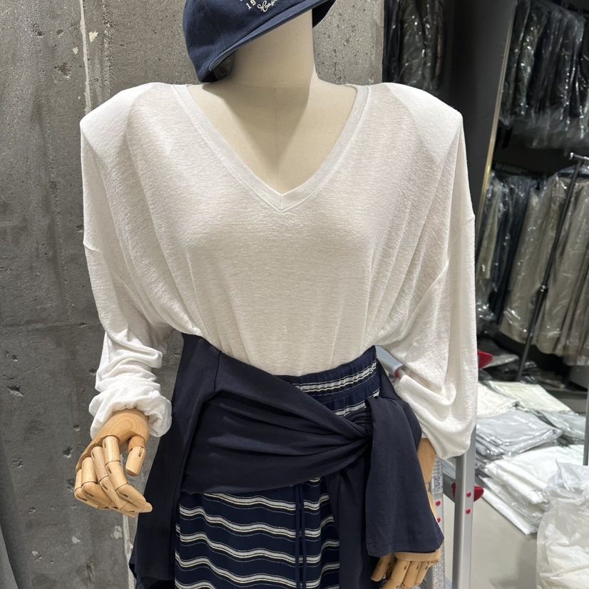 JUNI韓國東大門直郵女裝新品熱賣推薦人氣26春夏長袖T恤亞麻my juni長袖T恤圖色1