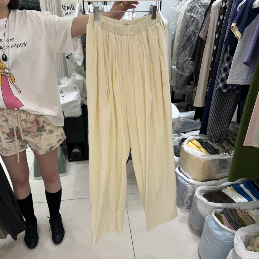 EGG IS韓國東大門代購女士新款休閑職業時尚26春夏休閑褲EGG IS休閑褲圖色1