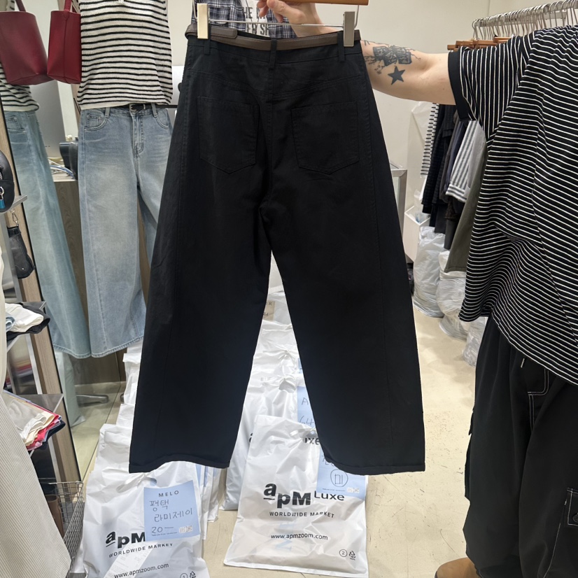 MELO韓國直郵女士新品職業休閑人氣26春夏休閑褲含腰帶棉質MELO休閑褲