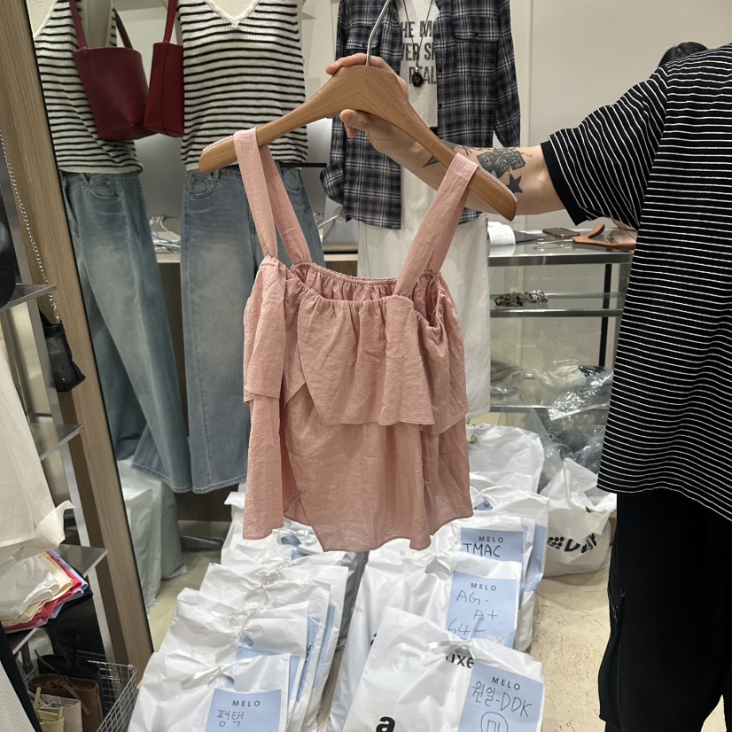 MELO韓國東大門直郵女裝新品休閑人氣時尚26春夏吊帶背心MELO吊帶/背心