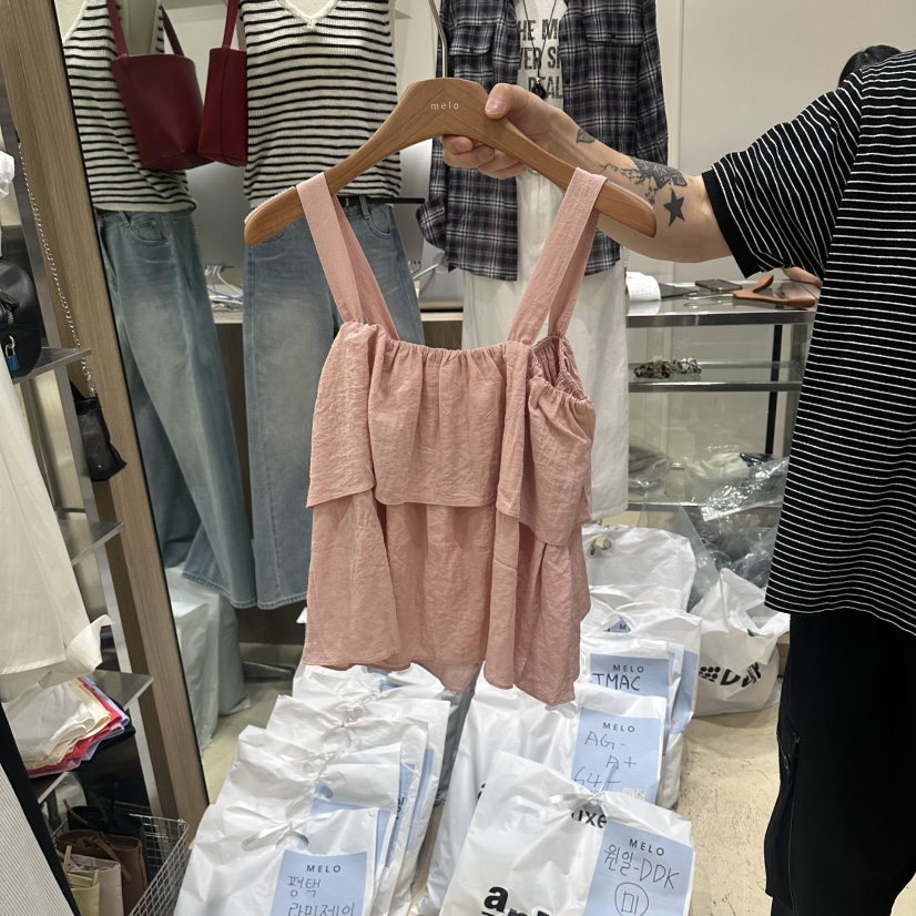 MELO韓國東大門直郵女裝新品休閑人氣時尚26春夏吊帶背心MELO吊帶/背心圖色1