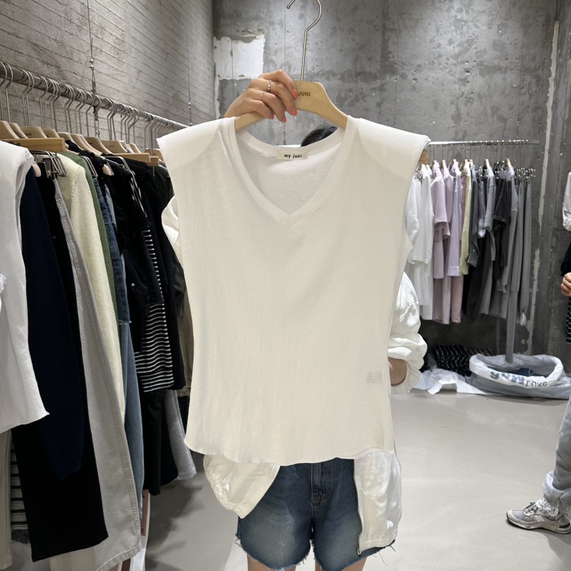 JUNI韓國直郵實拍女裝新款時尚職業休閑推薦熱賣吊帶背心my juni吊帶/背心圖色1