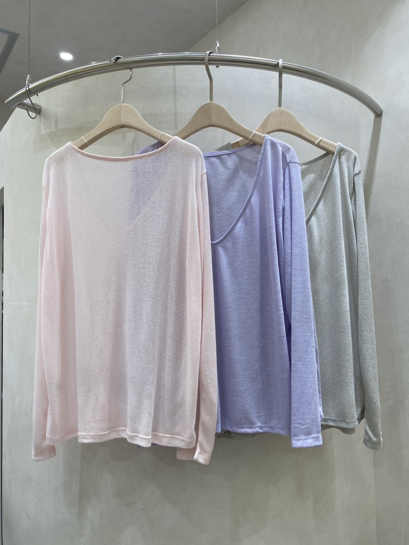 WHO IS SHE韓國直郵女士新品人氣26夏季26春夏職業長袖T恤WHO IS SHE長袖T恤