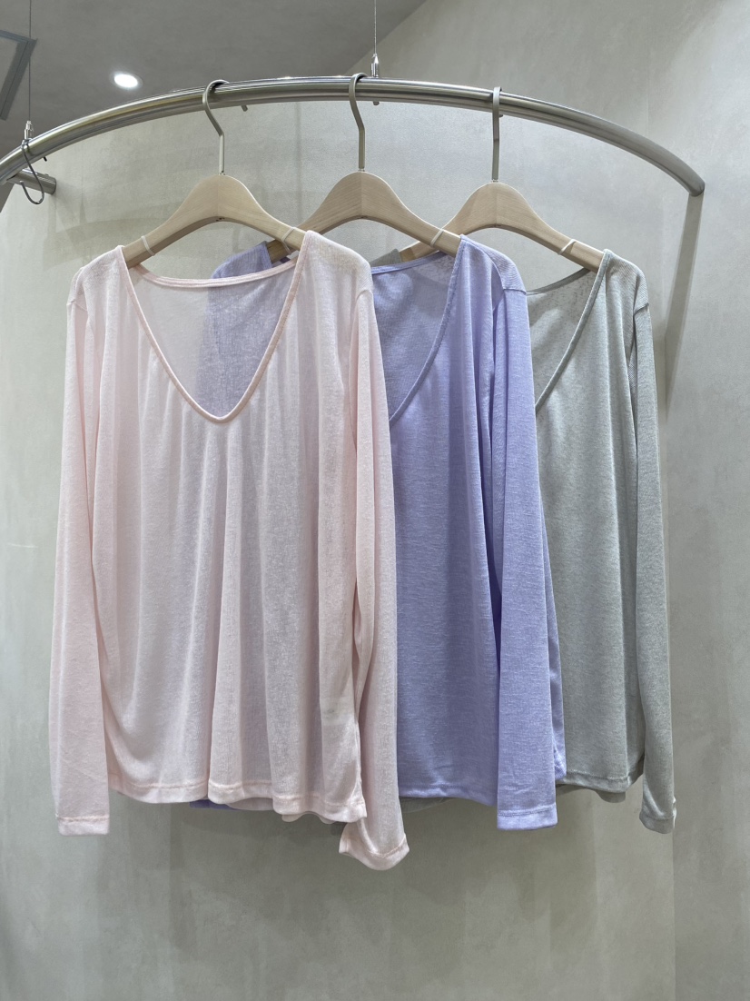 WHO IS SHE韓國直郵女士新品人氣26夏季26春夏職業長袖T恤WHO IS SHE長袖T恤