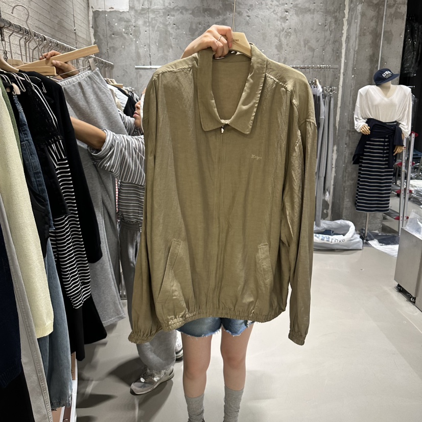 JUNI韓國直郵實拍女裝新品熱賣人氣時尚26春夏夾克亞麻布my juni夾克圖色2