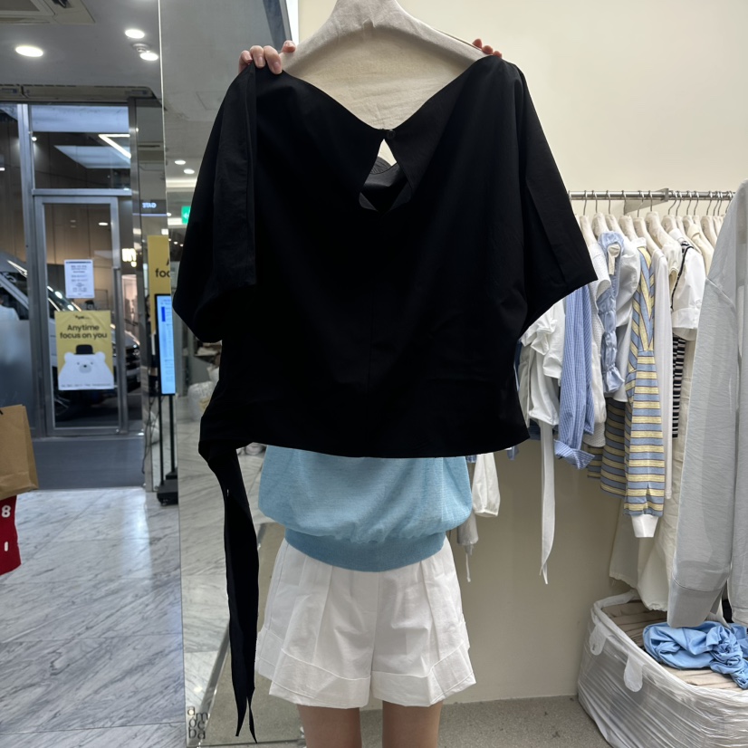 AMOEBA韓國直郵女士新款熱賣人氣休閑襯衫蕾絲衫不含項鏈AMOEBA襯衫/蕾絲衫