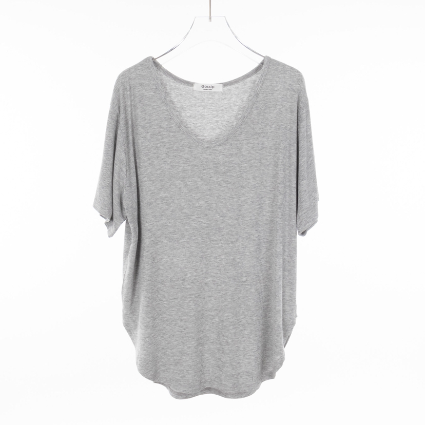 GOSSIP韓國東大門代購女士新款熱賣26夏季26春夏T恤人造絲羅紋GOSSIPT恤圖色1