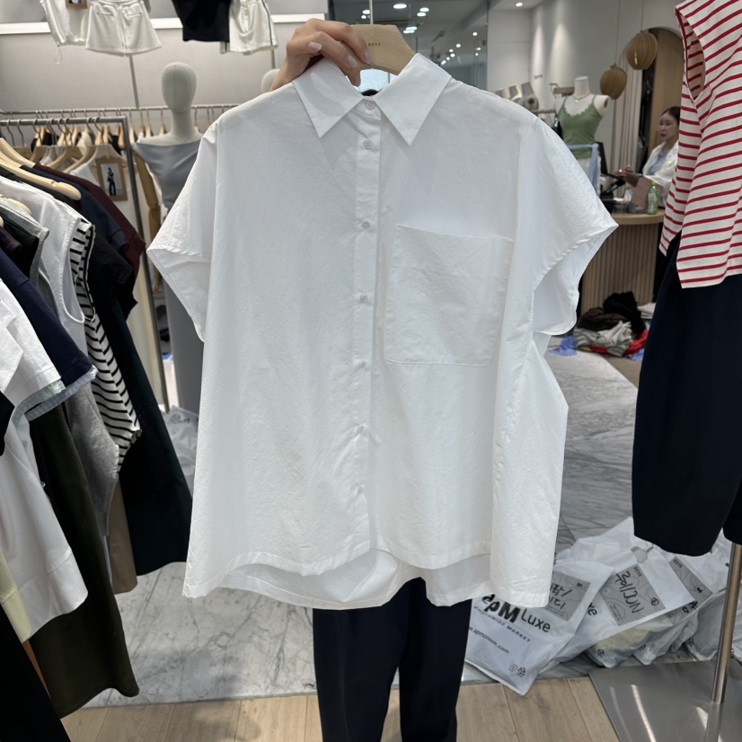 REVE-L韓國東大門代購女裝新品時尚推薦人氣職業襯衫蕾絲衫REVE-L襯衫/蕾絲衫圖色1