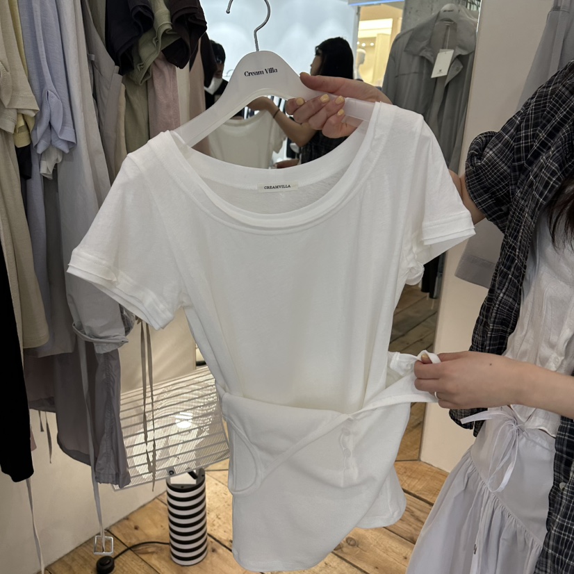 CREAM VILLA韓國東大門直郵女士新品時尚T恤CREAMVILLAT恤圖色2