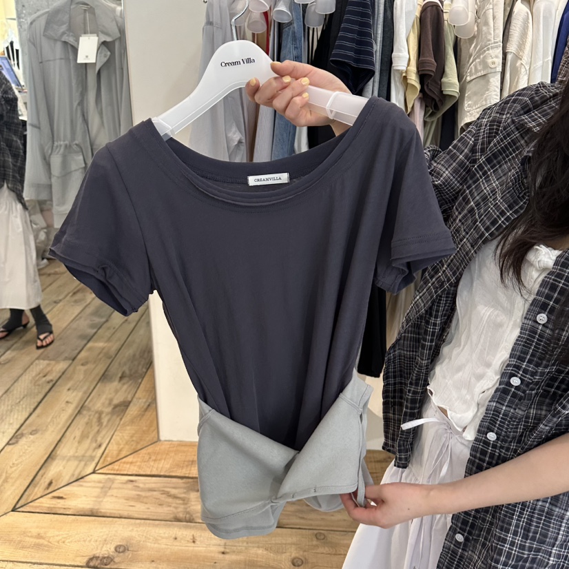 CREAM VILLA韓國東大門直郵女士新品時尚T恤CREAMVILLAT恤圖色5
