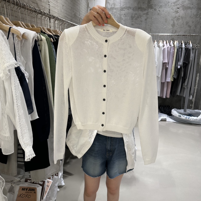 JUNI東大門實拍韓國女士新款時尚26春夏推薦人氣針織衫開衫my juni針織衫圖色1