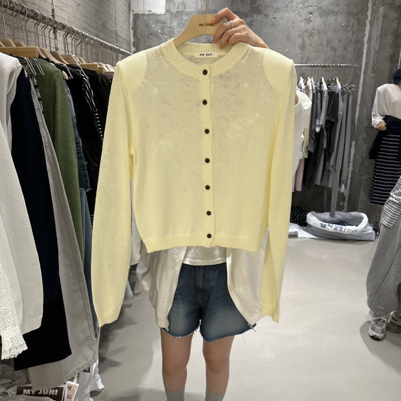 JUNI東大門實拍韓國女士新款時尚26春夏推薦人氣針織衫開衫my juni針織衫圖色3