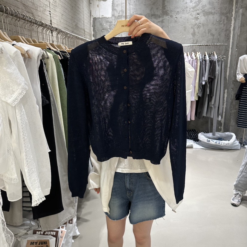 JUNI東大門實拍韓國女士新款時尚26春夏推薦人氣針織衫開衫my juni針織衫圖色5
