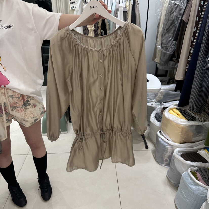 EGG IS東大門實拍韓國女裝新款推薦26夏季26春夏襯衫蕾絲衫EGG IS襯衫/蕾絲衫圖色2