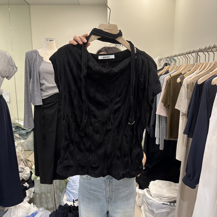 NOPSIS韓國東大門代購女士新款26夏季時尚職業襯衫蕾絲衫NOPSIS襯衫/蕾絲衫圖色2