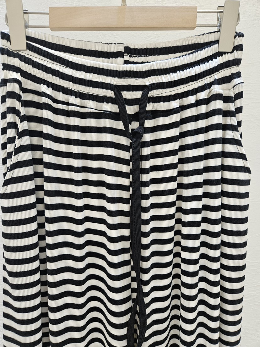 GOSSIP韓國直郵女裝新款熱賣職業休閑褲人造絲闊腿褲羅紋GOSSIP休閑褲