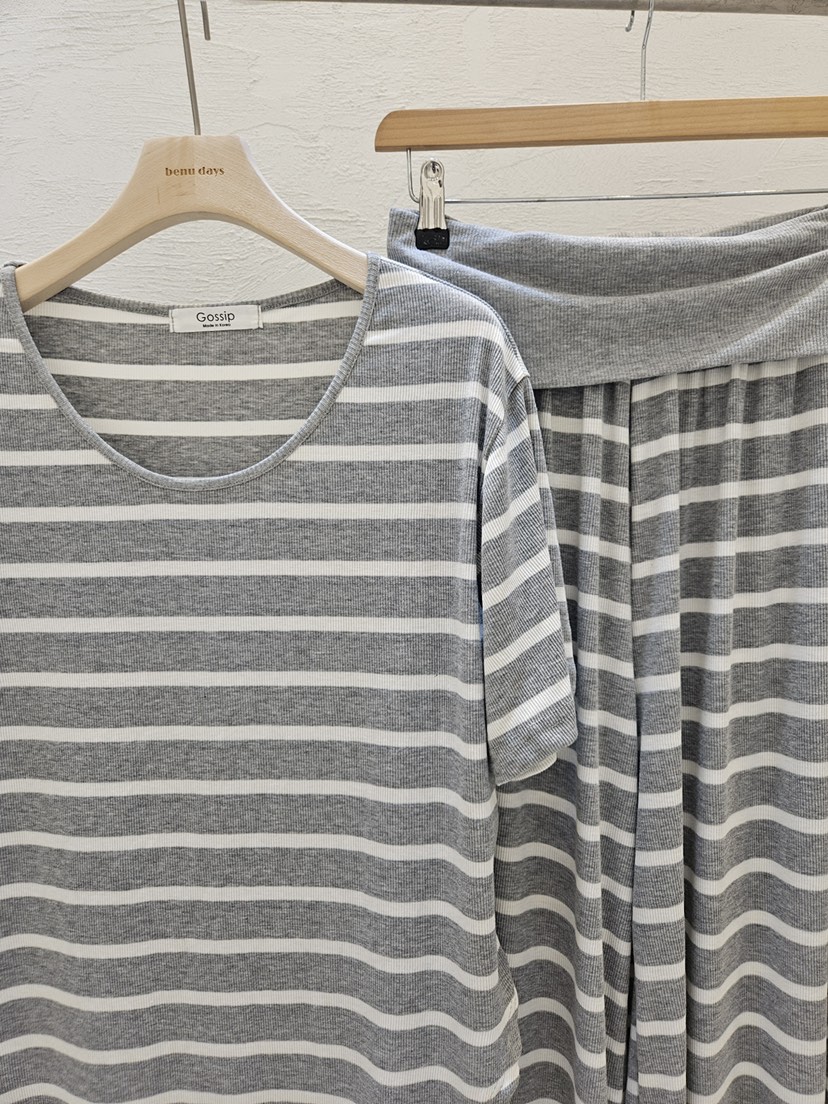 GOSSIP韓國直郵實拍女士新品職業時尚人氣休閑套裝套裝條紋GOSSIP套裝