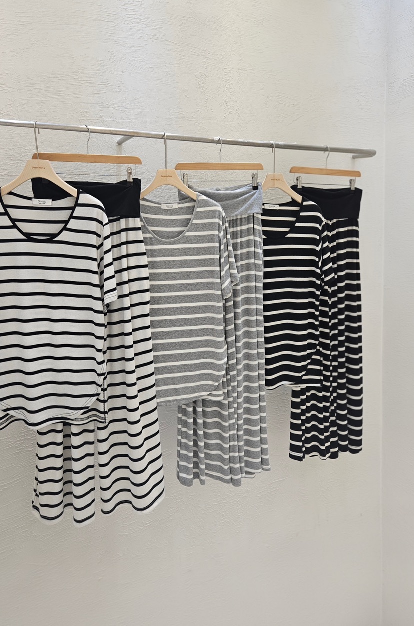 GOSSIP韓國直郵實拍女士新品職業時尚人氣休閑套裝套裝條紋GOSSIP套裝圖色2左二色