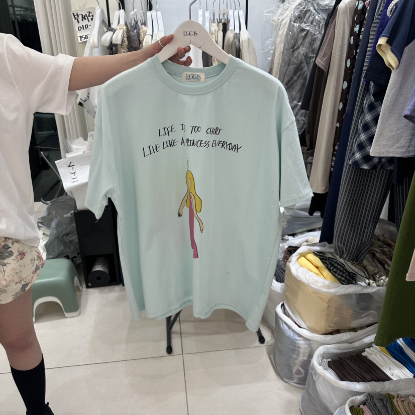 EGG IS韓國直郵女裝新款人氣熱賣時尚26春夏職業推薦T恤EGG IST恤圖色1