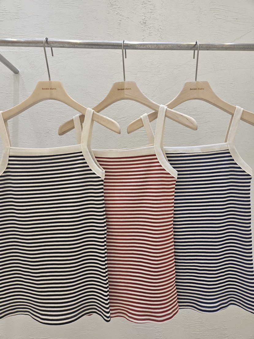 GOSSIP韓國代購女士新品時尚26春夏推薦26夏季吊帶背心條紋GOSSIP吊帶/背心