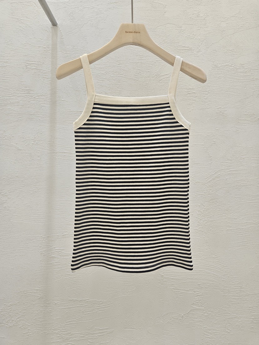 GOSSIP韓國代購女士新品時尚26春夏推薦26夏季吊帶背心條紋GOSSIP吊帶/背心圖色2