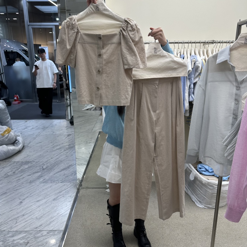 AMOEBA韓國直郵女裝新款人氣26夏季熱賣職業時尚26春夏休閑褲AMOEBA休閑褲