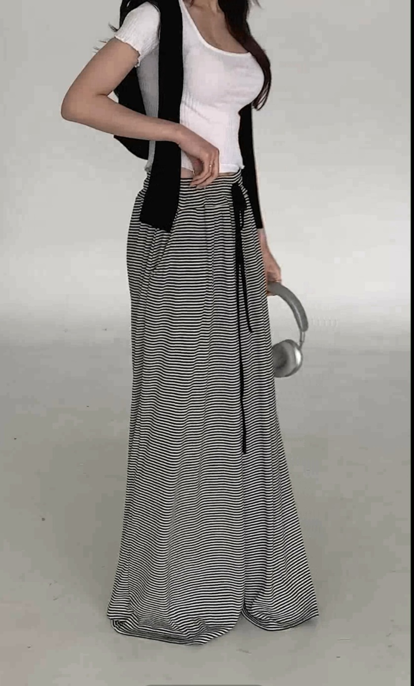 GOSSIP韓國直郵女士新品推薦職業26春夏休閑褲闊腿褲纖維羅紋GOSSIP休閑褲