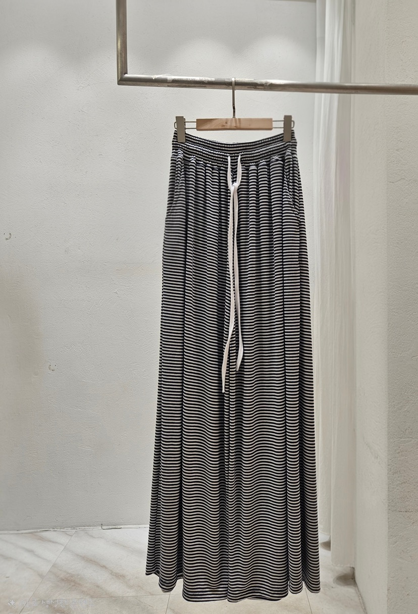 GOSSIP韓國直郵女士新品推薦職業26春夏休閑褲闊腿褲纖維羅紋GOSSIP休閑褲圖色1